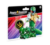 Renegade Game Studios Power Rangers RPG Dice Set Green | Custom polyhedral set designed for the Essence20 Roleplaying Game; featuring themed symbols and high-quality craftsmanship