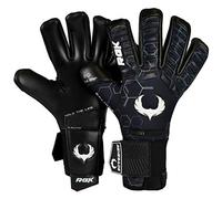 Renegade GK Eclipse Helix Professional Goalie Gloves | 4mm EXT Contact Grip & Breathaprene | Black & White Football Goalkeeper Gloves (Size 9, Youth-Adult, Negative Cut, Level 5)