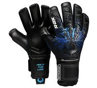 Renegade GK Limited Edition Rogue Arcane Goalie Gloves with Finger Protection | 4mm Giga Grip | Black & Blue Football Goalkeeper Gloves (Size 11, Adult, Neg. Cut, Level 4+)