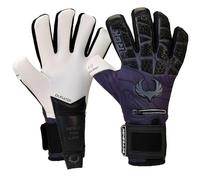 Renegade GK Limited Edition Rogue Archer Goalie Gloves with Fingersaves | 4mm Giga Grip | Black Soccer Goalkeeper Gloves (Size 6, Youth, Kids, Neg. Cut, Level 4+)