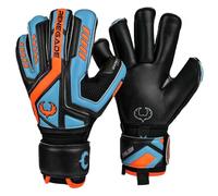 Renegade GK Talon Cyclone 2 Goalie Gloves with Pro-Tek Finger Protection | 4mm Hyper Grip & Duratek | Black, Orange, Blue Football Goalkeeper Gloves (Size 11, Adult, Roll Cut, Level 2)