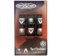 Renegade Heroscape: Utgar Dice Pack | Contains 10 d6 & 1 d20 | Black & RedTwo-Toned Dice | Ages 14+