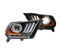 Renegade Series by Winjet Compatible with 2010 2011 2012 S197 Ford Mustang S550 Style LED DRL Sequential Projector Aftermarket Performance Head Light Clear Lens Pair Set