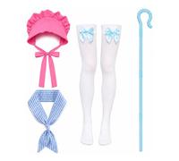 RENEMEGO Bo Peep Costume Women Halloween Shepherd Outfits for Party