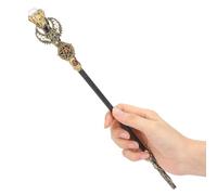 RENEMEGO Crystal Moon Wand - Magic 15 Inch Witch Wand Halloween Costume Magical Gift for Adults Renaissance Witchcraft Props Cosplay Accessories