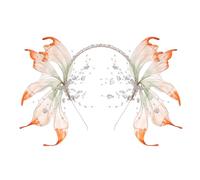 RENEMEGO Renaissance Fairy Elf Crown - Fairy Headband Elf Headwear with Butterfly Wings Design Elven Tiara Halloween Costumes Dress Up Renfaire Christmas Hair Accessories for Adult