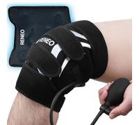RENEO Compression Knee Ice Pack Wrap for Knee Pain Relief, Reusable Gel Cold Packs for Knee Surgery, Flexible Cold Wrap for Arthritis, Meniscus Tear, Osteoarthritis & ACL, Hot and Cold Therapy