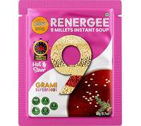 Renergee 9 Millets Instant Hot & Sour Soup, Gluten-Free, Healthy Instant Millet Soup Powder, Perfect for Kids and Adults - 20g (Pack of 12)