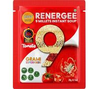 Renergee 9 Millets Instant Tomato Soup | Gluten-Free | Healthy Instant Millet Soup Powder | Perfect for Kids and Adults - 20g (Pack of 12)