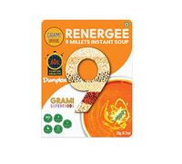 RENERGEE Millet Pumpkin Instant Soup Packets | No Maida | Gluten Free| No MSG| No Added Colour & Preservative | High Protein & Fiber (20g*12 pack)