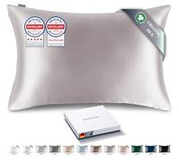 RENESSY Premium Silk Pillowcase 100% Organic Mulberry Silk, 22 Momme, Grade 6A - Oeko-Tex Certified in Germany - Luxury for Hair & Skin, 1 Piece (50x70 cm, Pale Lavender)