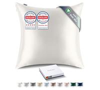 RENESSY Premium Silk Pillowcase 100% Organic Mulberry Silk, 22 Momme, Grade 6A - Oeko-Tex Certified in Germany - Luxury for Hair & Skin, 1 Piece (65x65 cm, Natural Silk Off-White)