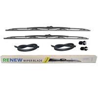 Renew 32 Inch Wiper Blade Pair for RV or Motorhomes with standard 9mm or large 12mm J Hook. Comes with 2 extra Rubber Refills RW32HKF-2R