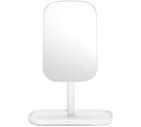 ReNew 360 Adjustable Vanity Bathroom Mirror with Stand & Storage Tray (White) Non-Slip Tray for Makeup, Jewellery, Shaving Accessories