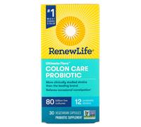 Renew Life, Ultimate Flora, Colon Care Probiotic, 80 Billion Live Cultures, 30 Vegetarian Capsules