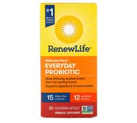 Renew Life, Ultimate Flora, Everyday Probiotic, 15 Billion Live Cultures, 30 Vegetarian Capsules