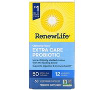 Renew Life, Ultimate Flora, Extra Care Probiotic, 50 Billion Live Cultures, 60 Vegetarian Capsules