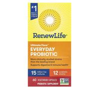 Renew Life, Ultimate Flora‚Ñ, Everyday Probiotic, 15 Billion Live Cultures, 60 Vegetarian Capsules