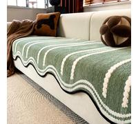 Renew Your Sofa Covers - Ultra Soft Chenille, Breathable Non-Slip, Machine Washable Slipcover for Sectional Couch, Durable Green Cover 90x120cm/35.4x47.2in