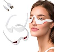 Renewa Eyelift Device, Under Eye Red Light Therapy Glasses for Remover Dark Circles, Puffiness, Eyes Bag and Wrinkle Reduction, Eyes Lift Glasses Massager with Heating (1Set)