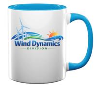 Renewable Energy and Natural Power Elements Ceramic Tea Coffee Mug Light Blue