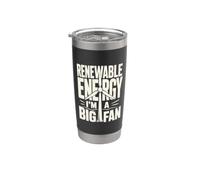 Renewable Energy Big Fan Environmentalist Wind Joke Stainless Steel Insulated Tumbler