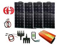 Renewable Energy Generator Kit: 700W Hybrid Wind-Solar Power with 1500W Inverter for Off-Grid RV, Camping, and Marine Use