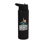 Renewable Energy? I'm A Big Fan Eco Statement Stainless Steel Insulated Water Bottle