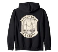 Renewable Energy Im A Big Fan Funny Wind Turbine Power Pun Zip Hoodie