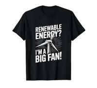 Renewable Energy? I'm A Big Fan Statement Value Graphic T-Shirt, Men, Black, L