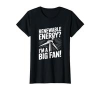 Renewable Energy? I'm A Big Fan Statement Value Graphic T-Shirt, Women, Black, S