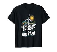 Renewable Energy? I'm A Big Fan Wind Sun Value Graphic T-Shirt, Men, Black, L