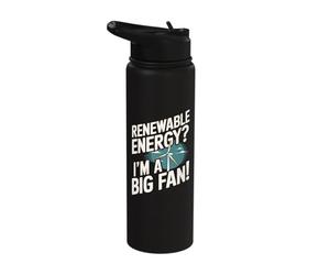Renewable Energy Wind Turbine - Funny Earth Day Stainless Steel Insulated Water Bottle