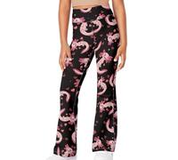 Renewold Axolotl Print Girl's Leggings High Waisted Flare Pants Yoga Bootcut Pants Full Length Bell Bottoms Dance Stretch Pants Home School Casual Sport Clothing Size 13-14 Years