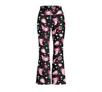 Renewold Axolotl Strawberry Print Girls' Flare Leggings Children Teens Flared Leggings High Waisted Bootcut Yoga Dance Pants Kids Bell Bottoms Casual Athletic Clothes Size 11-12 Years