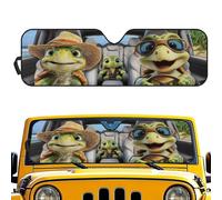 Renewold Car Front Windshield Sunshade, Funny Sea Turtle Sun Shade, Fit for Jeep Wrangler for Jeep Gladiator JT 2020-2023, Block Heat UV Rays Sunlight Sun Visor, Auto Outdoor Window Cover Shield