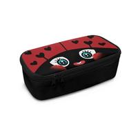 Renewold Ladybug Large Pencil Case with Compartments Portable Stationery Bag Wide Opening Holder Box Organizer Multifunctional for Elementary Primary Middle