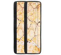 Renewold Refrigerator Door Handle Covers, Isulation Protector for Fridge Microwave Dishwasher Oven Holder Handle Cover, Keep Clean from Stains Marble Texture Yellow