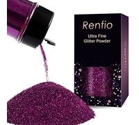 Renfio Ultra Fine Glitter Powder 1.75 Oz (50g) Metallic Resin Glitter Flakes Crafts Sequins Epoxy Chips Flakes for Tumblers Slime Painting Arts Nail Holiday Decoration - Crape Myrtle
