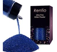 Renfio Ultra Fine Glitter Powder 2.11 Oz (60g) Metallic Resin Glitter Flakes Crafts Sequins Epoxy Chips Flakes for Tumblers Slime Painting Arts Nail Holiday Decoration - Sapphire Blue