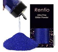 Renfio Ultra Fine Glitter Powder Metallic Resin Glitter 1.75 Oz (50g) Flakes Crafts Sequins Epoxy Chips Flakes for Tumblers Slime Painting Arts Nail Holiday Decoration - Deep Ocean