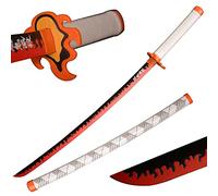 Rengoku Kyoujurou Wood Katana, 104 cm, Japanese Anime Cosplay Sword