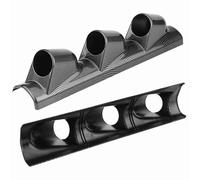 Rengue 52mm Gauge Pillar Pod Holder, ABS Single Dual Triple Hole Mount (3 | Carbon Fiber Finish Gauge Bracket, Fits Turbo Boost, Voltage, Tachometer, Exhaust Temp Gauges, for Auto Truck Boat Motorcycle