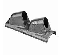 Rengue 52mm Gauge Pillar Pod Holder, ABS Single Dual Triple Hole Mount | Carbon Fiber Finish Gauge Bracket, Fits Turbo Boost, Voltage, Tachometer, Exhaust Temp Gauges, for Auto Truck Boat Motorcycle