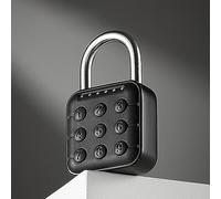 Rengue 6 Digit Combination Padlock, IP67 Electronic Lock with Zinc Alloy | for Luggage Locker Cabinet, Door, Warehouse, 304 Stainless Steel Shackle, 10 Sets Password, 2 CR2032 Batteries Included