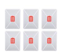 Rengue 6 Pack Plastic Queen Bee Cage, Beekeeping Tool | Square Buckle, Breathable Mesh, Easy to Attach, Safe For Bees, For Artificial Swarming Queen Introduction Anti-Escape