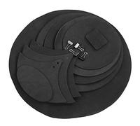 Rengue Drum Practice Pad Mute Pad 14 Pcs Set EBR Material Silencer for Drummer Reduce Volume Quiet Practice with 5 Round 3 Curved 1 Oval 1 Rectangle 4 Clip