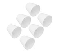 Rengue Fabric Lampshade Kit, 6Pcs White Minimalist Candle Shade | Iron Cloth Dust Cover for E14 Bulbs, Home Lighting Accessory for Bedroom Study Hotel, Fits Floor Table Chandelier Wall Lamp