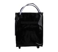 Rengue Large Reusable Grocery Bag on 4 Wheels | Heavy Duty Rolling Tote Holds 76 Lbs with 3 Handles And Zippered, Folds Flat For Storage In Grocery Laundry Travel Dorm Move