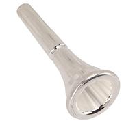 Rengue Silver Brass French Horn Mouthpiece Replacement, Glossy Burr Free Finish, Standard Interface Size, Anti Wearing Compact Easy Install Wind Instrument Accessories
